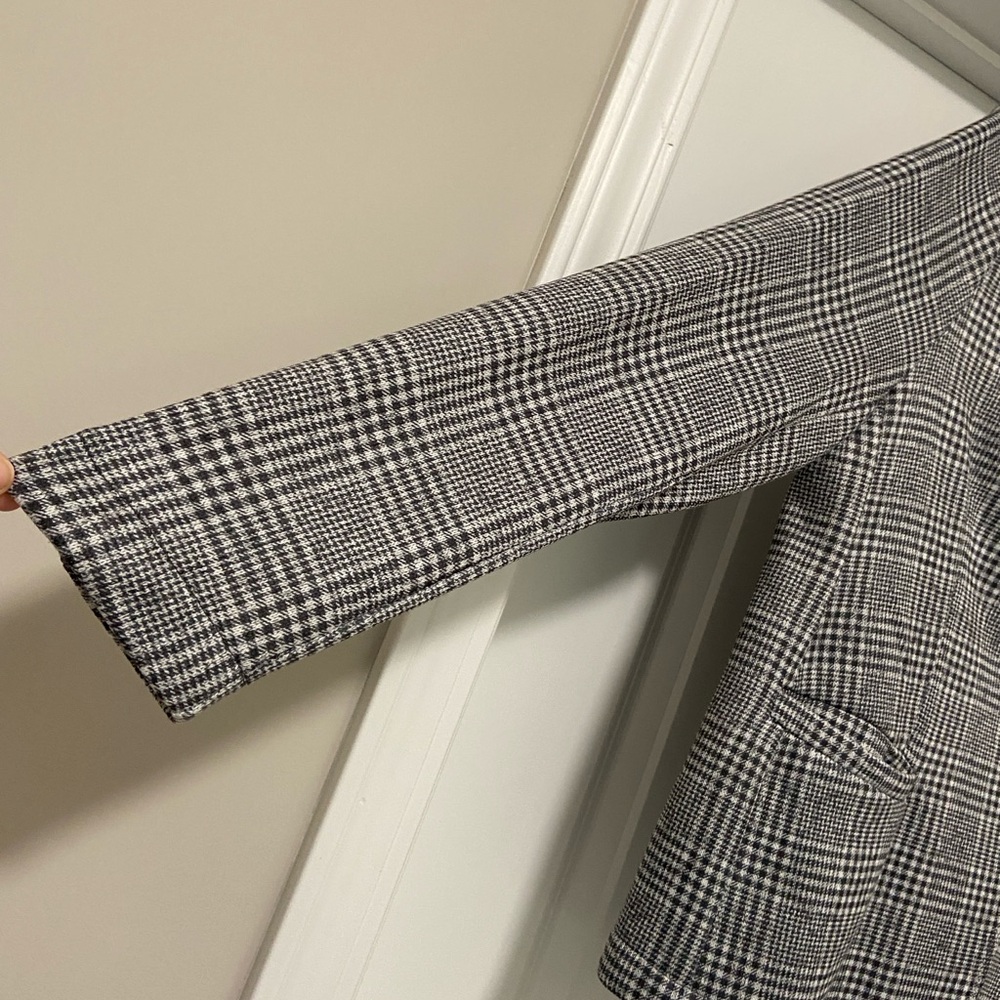 Land End blazer Black and White Plaid Blazer - Picture 7 of 9